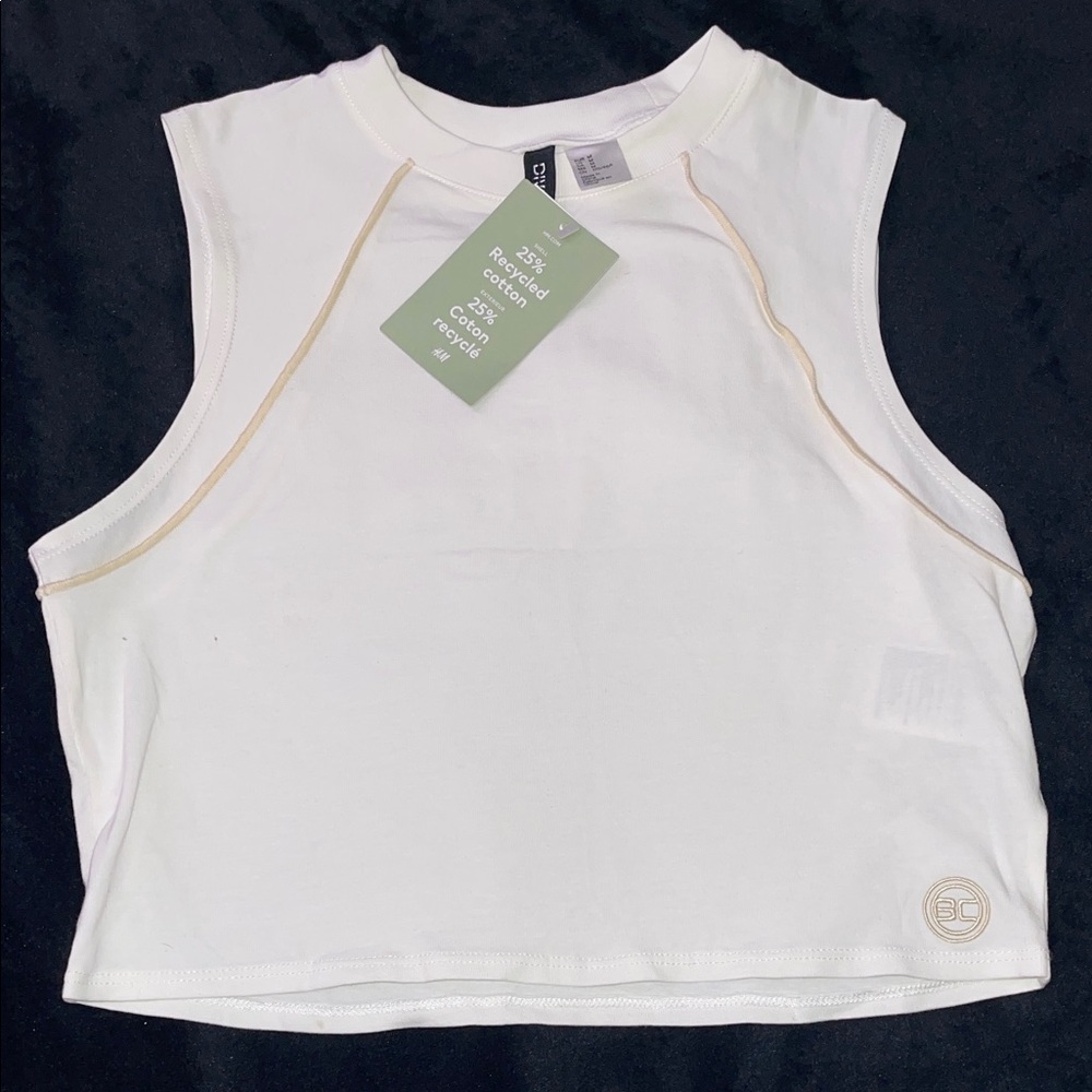 H&M Women's White Sleeveless Top